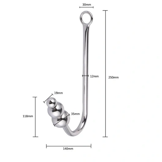 Anal Hooks Anal Hook Beaded and with Elegant Collar Cuffs 5334 0723
